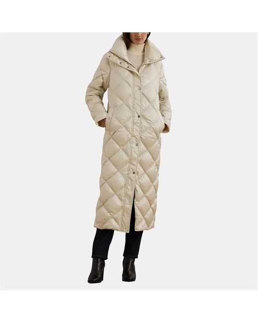 Ralph Lauren Natural Diamond Quilted Down Water Resistant Wind Resistant Duck Down Short Puffer Jacket