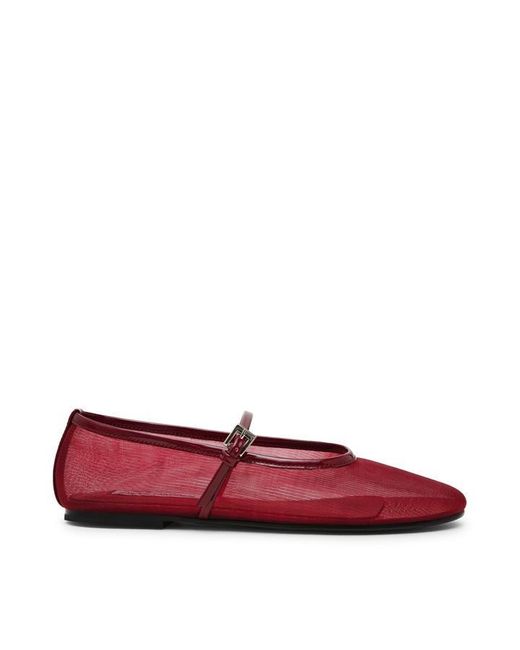 Steve Madden Red Rounded Toe Slip-On Ballet Pumps