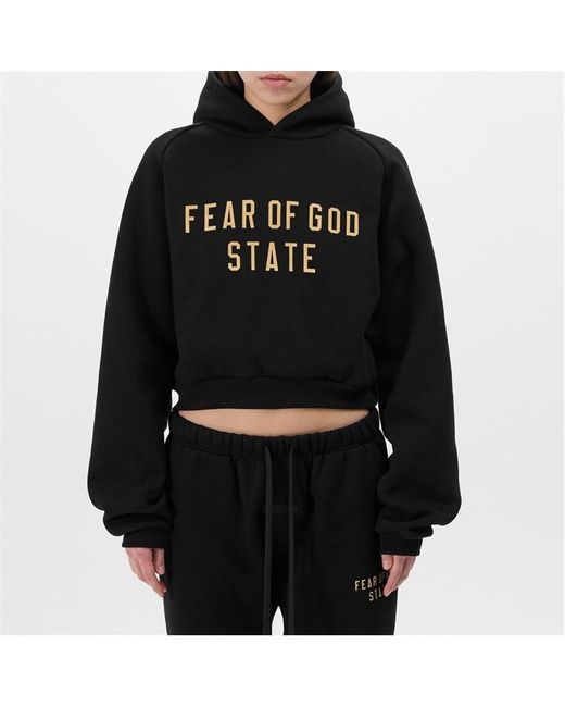 Fear Of God Black Heavy Fleece State Hoodie