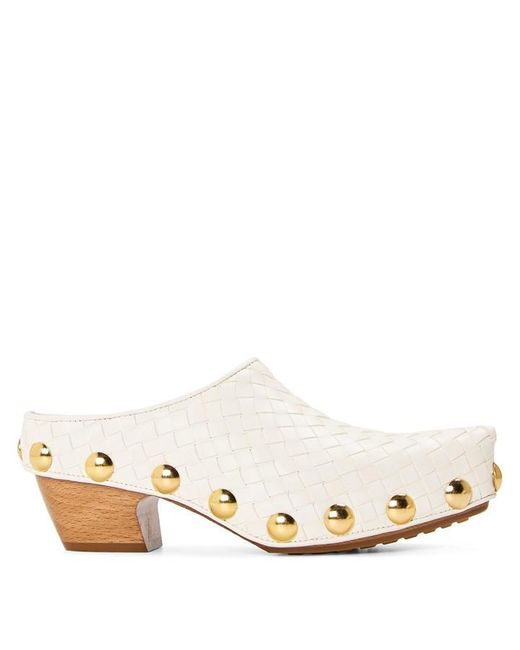 Bottega Veneta White Clogs