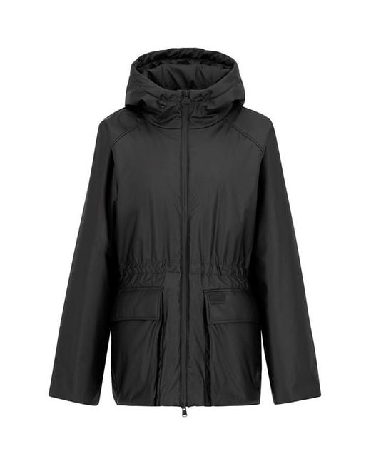 Barbour Black Jourdaine Water Resistant Hooded Rain Anorak