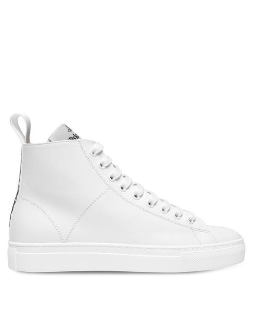 Vivienne Westwood White Brighton Leather High-Top Sneakers