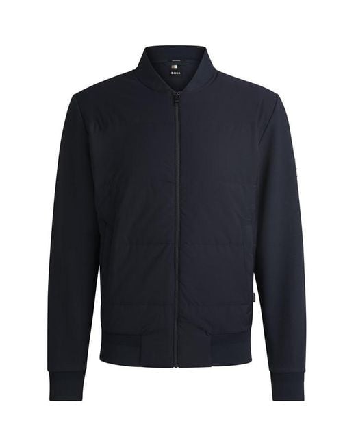 Boss Blue Hbb Skiles100 Full Zipped Sweatshirt, Padded Front, Pockets for men