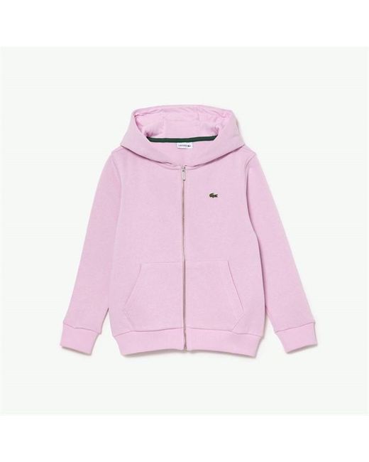 Lacoste hoodie pink hotsell