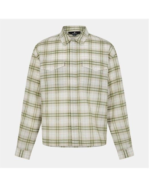 Represent Green Rep Sheer Flan Shirt, Sheer Fabric for men