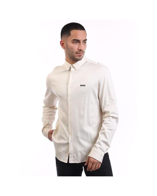 Boss White B Motion L Regular Fit Shirt for men