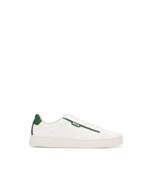 Boss White Rhys Tennis Trainers for men