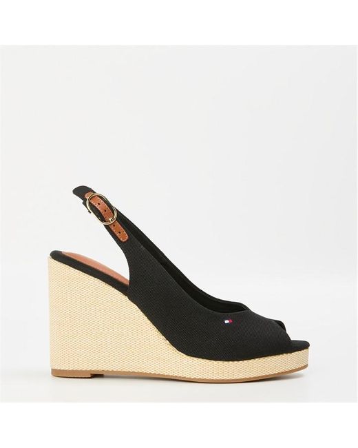Tommy Hilfiger Blue Iconic Elena Sling Back Wedges