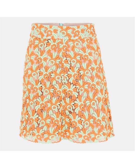 Gucci Orange Midi Skirt