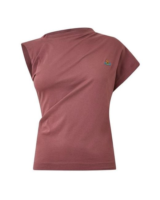 Vivienne Westwood Red Logo Cotton Hebo Top T-Shirt
