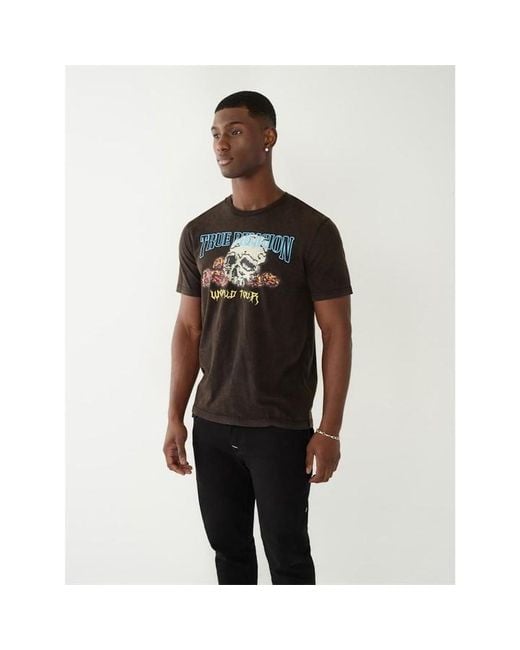 True Religion Black Skull T-Shirt for men
