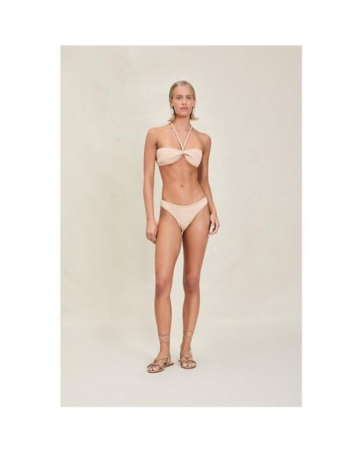 Devon Windsor White Fletcher Knit Bikini Bottom