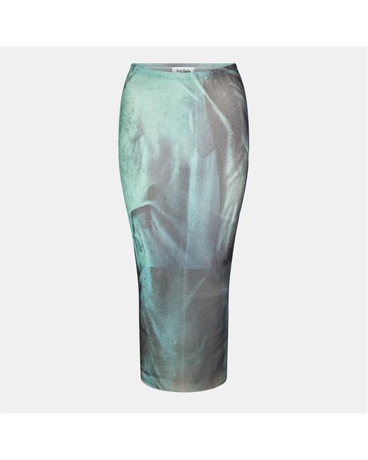 Jean Paul Gaultier Blue Flowing Floor-Length Maxi Dress
