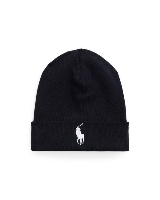 Polo Ralph Lauren Blue Combed Cotton Beanie
