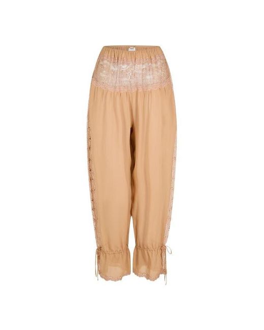 Saint Laurent Natural Cuffed Trousers