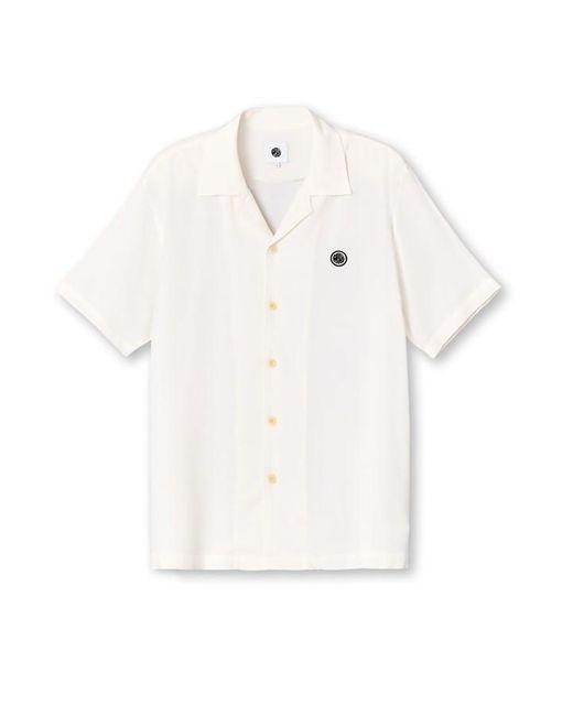 Pretty Green White Plain Short Sleeve Shirt for men
