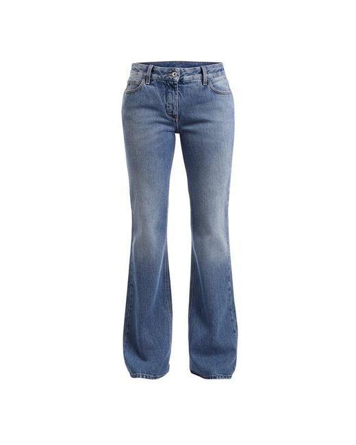 Off-White c/o Virgil Abloh Blue Slim-Fit Flared Jeans