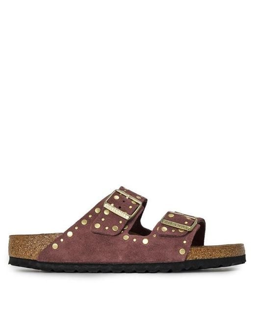 Birkenstock Brown Arizona Rivet Flat Sandals