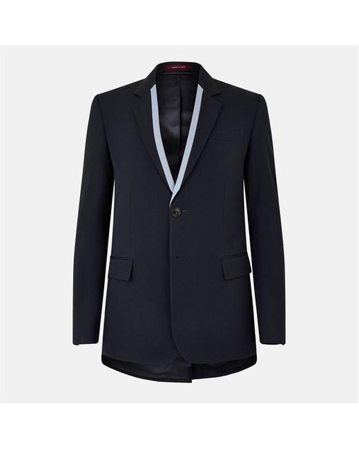 Gucci Blue Single Breasted Contrast Long Sleeve Blazer for men