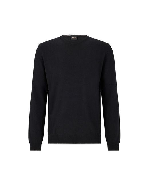 Boss Blue T-Borello Crew Sweatshirt for men