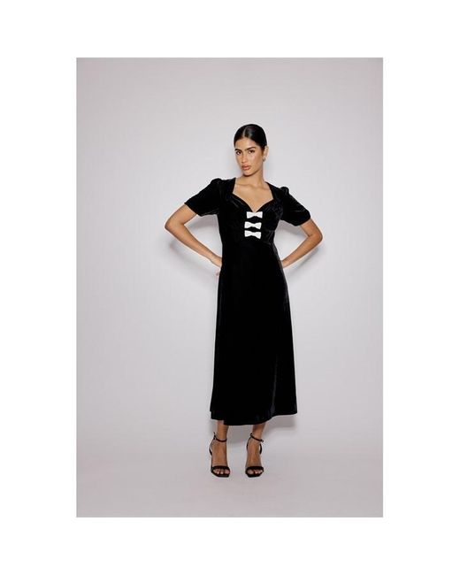 Nobody's Child Black Eleanor Midi Dress