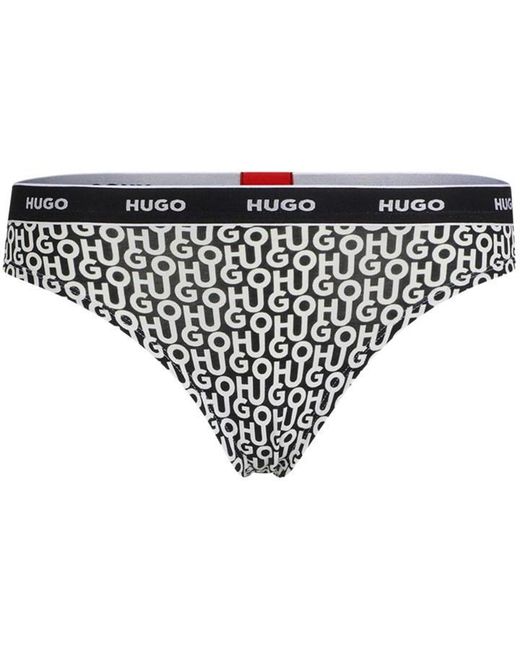 HUGO Black Regular Rise Thong