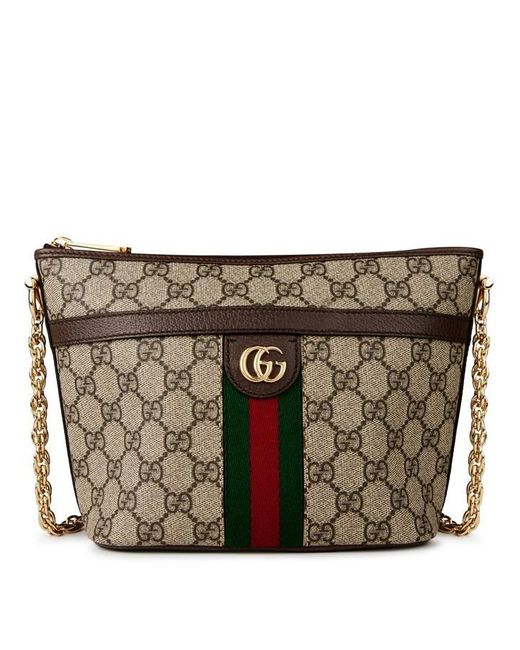 Gucci Brown Ophidia gg Mini Chain Shoulder Bag