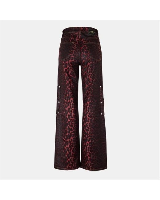 Ganni Red Andi Cargo Jeans