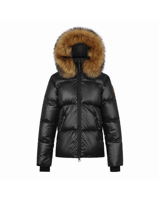 ARCTIC ARMY Black Puffer Og Hooded Long Sleeve Short Puffer Jacket