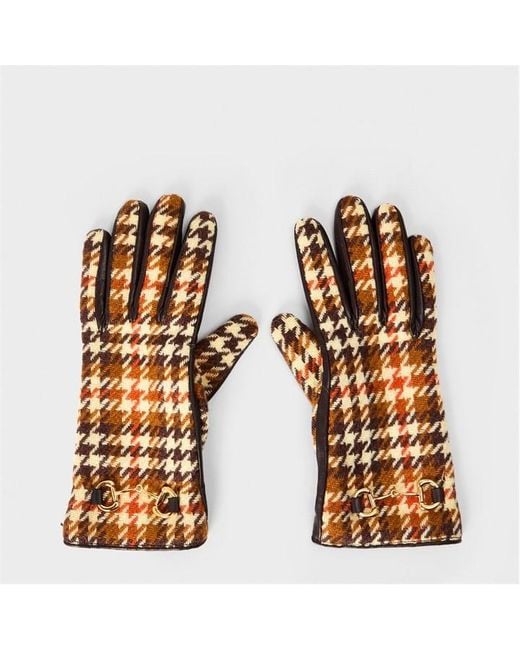 Gucci Orange Leather Gloves