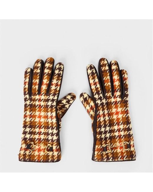 Gucci Orange Leather Gloves