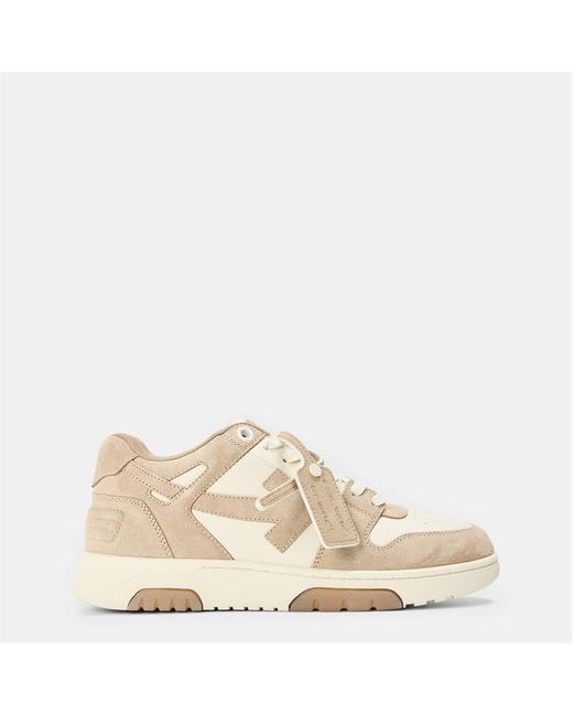 Off-White c/o Virgil Abloh Natural Out Of Office Suede Low-Top Trainers for men