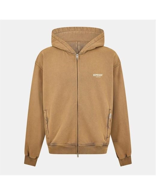 Represent Natural Rep Owners Club Zipped Hoodie, Bold Logo for men