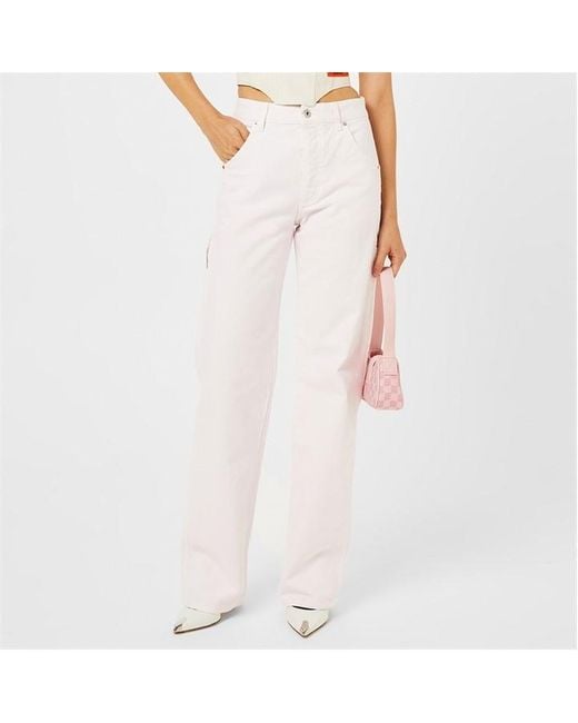 Heron Preston Pink Vintage Canvas Jeans