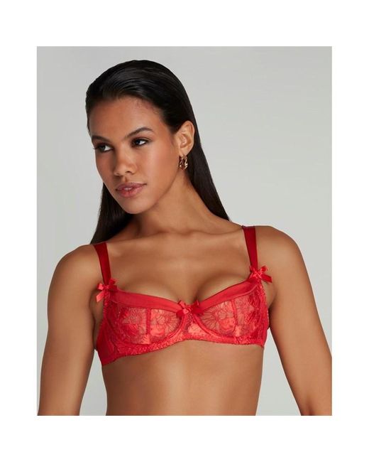 Agent Provocateur Red Ettah Plunge Balconette Bra