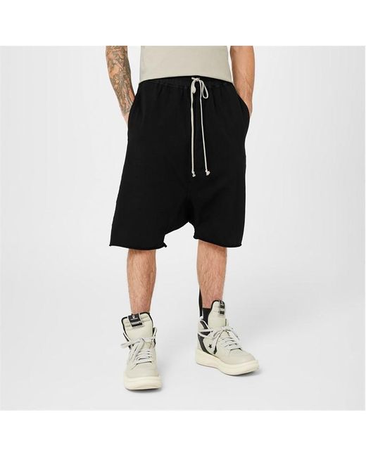 Rick Owens Black Pod Cargo Shorts for men