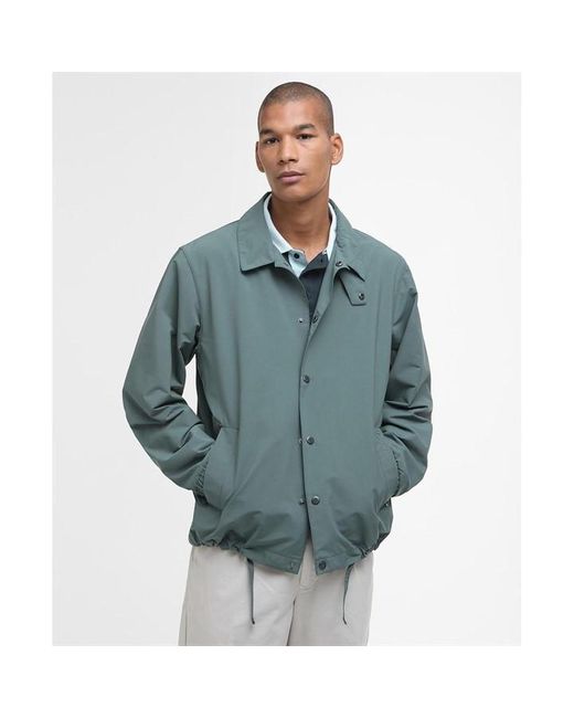 Barbour Blue Lightweight Long Sleeve Drawcord Coach Jacket for men