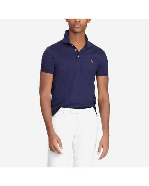 Ralph Lauren Blue Short Sleeve Polo Shirt for men