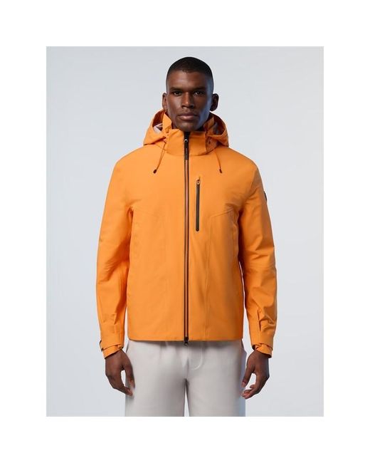 North Sails Orange Edge Tech Sailor Weather-Resistant Rain Anorak for men