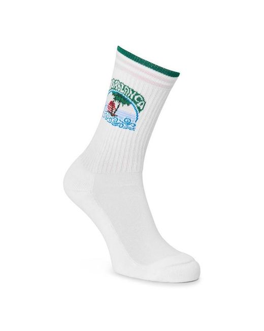 Casablanca Blue Casa Palm Tree Sock Sn64 for men