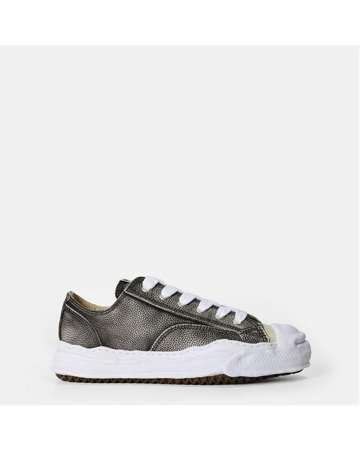 Maison Mihara Yasuhiro Gray Hank Leather Low-Top Trainers for men