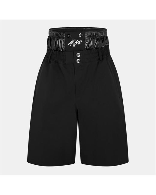 Moncler Black X A$Ap Rocky Logo Print Shorts for men