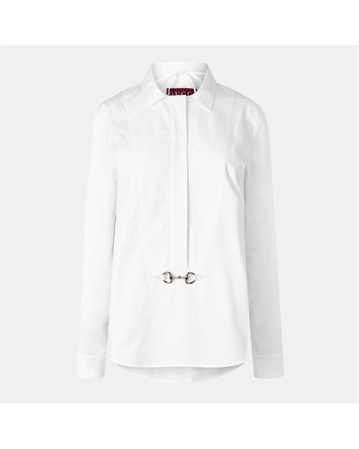 Gucci Blue Plain Long Sleeve Shirt