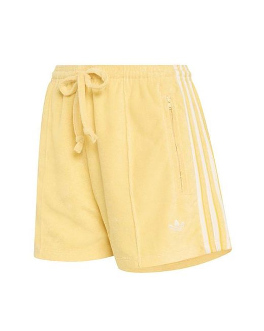 Adidas Originals Yellow Terry Towel Firebird Shorts