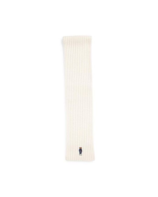 Polo Ralph Lauren White Bear Scarf