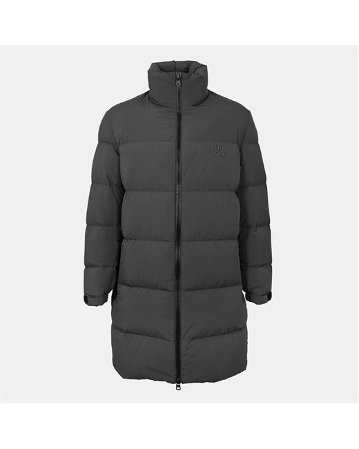HUGO Gray Medium Puffer Jacket for men