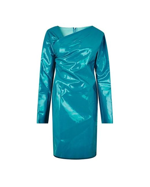 Bottega Veneta Blue Structured Mini Dress