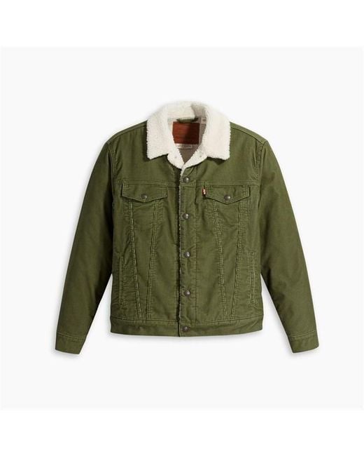 Levi's Green Type 3 Sherpa Jacket for men