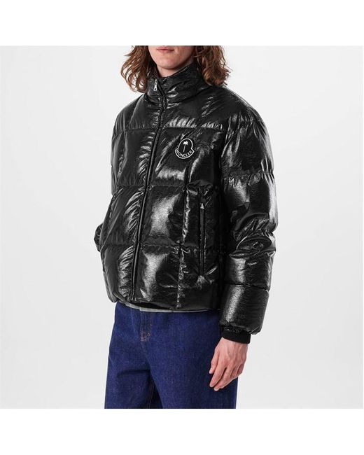8 MONCLER PALM ANGELS Black Simoom Short Down Jacket for men