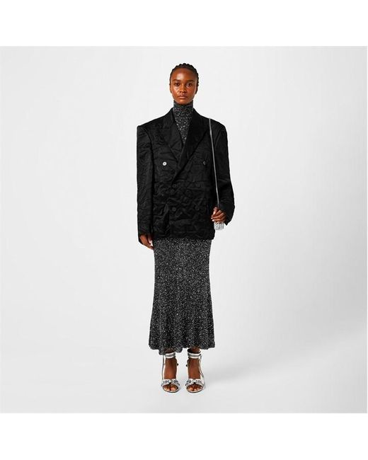 Balenciaga Black Bal Maxi Dress Ld41